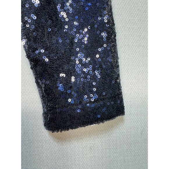 Vision for Innovation Sequin Performance Dress Womens Sze S Blue Long Sleeve NWT - Picture 8 of 12